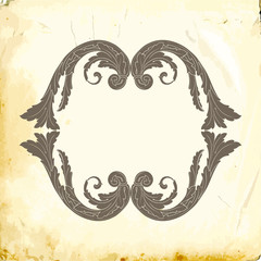 Vector baroque of vintage elements for design. 