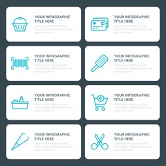 Flat shopping, beauty and cosmetics infographic timeline template for presentations, advertising, annual reports