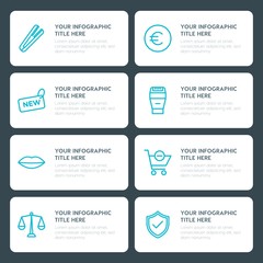 Obraz premium Flat shopping, beauty and cosmetics infographic timeline template for presentations, advertising, annual reports