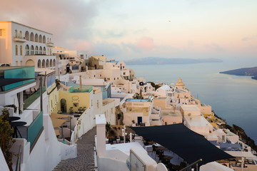 The morning spirit, Fira, Santorini.