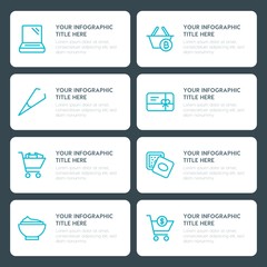 Flat shopping, beauty and cosmetics infographic timeline template for presentations, advertising, annual reports