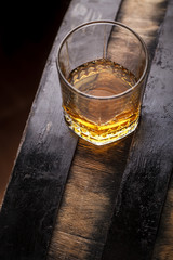 Whiskey on a barrel