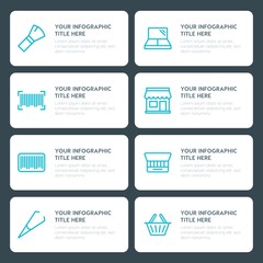 Flat shopping, beauty and cosmetics infographic timeline template for presentations, advertising, annual reports