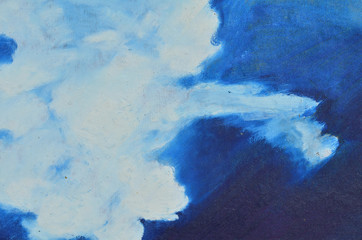 Background blue watercolors mixed with white paint