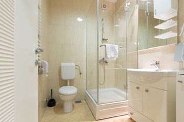 Interior of a hotel bathroom
