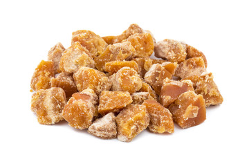 Group of jaggery also Know as Gur, Goor or Gud isolated on White Background