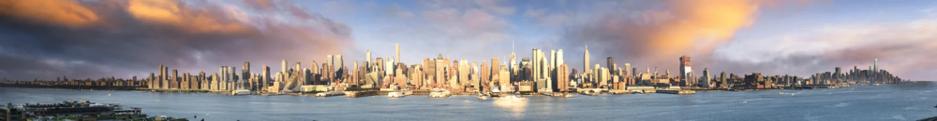 Crédence de cuisine en verre imprimé New York Panoramique de New York