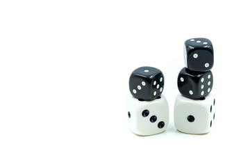 Black and white dices.