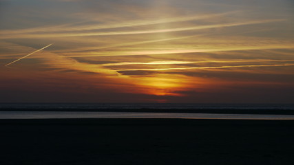 Sonnenuntergang auf Borkum
