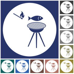 Grilled fish icon