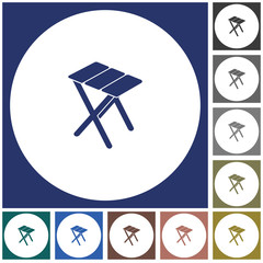Camping stool icon