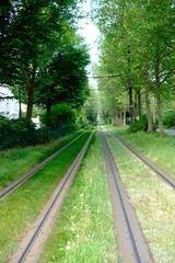 Fototapeta premium street train berlin