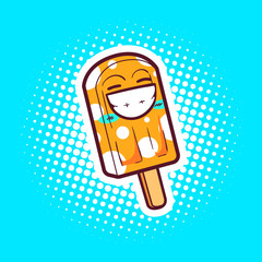 cute popsicle vector cartoon