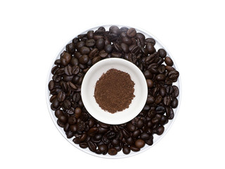 Close up of roasted coffee.