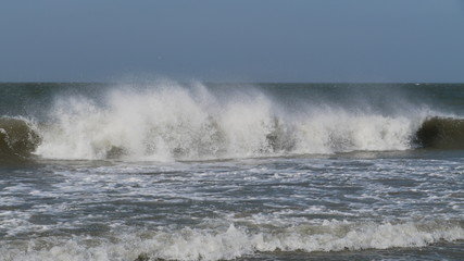 Wellen am Strand von Borkum