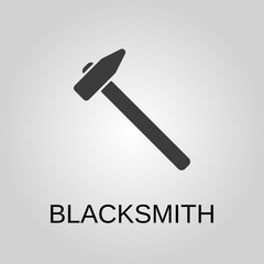 Blacksmith icon. Blacksmith symbol. Flat design. Stock - Vector illustration