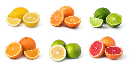 Fototapeta na wymiar citrus fruit set