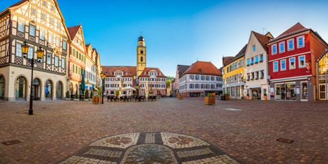 Beautiful scenic view of the old town in Bad Mergentheim - part of the Romantic Road, Bavaria,...