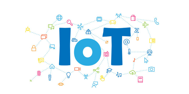 INTERNET OF THINGS symbols on network