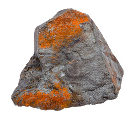 rough Hematite ore isolated on white