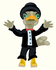 Bird in suit