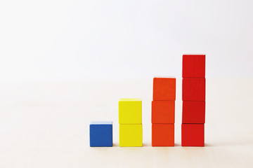 グラフ　ビジネスイメージ　Block graph business concept