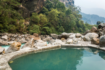Hot spring in the Himalayas.