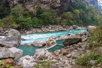 Hot spring in the Himalayas.