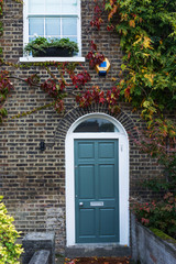 Fototapeta na wymiar Front door in typical british style in London, UK