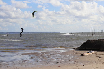 Kitesurf sur le bassin d'arcachon