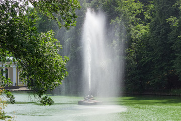 Fountain "Snake" in arboretum Sofiyivka, Uman city, Ukraine
