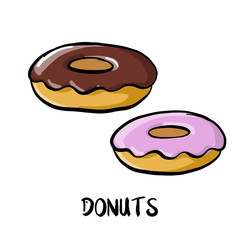 vector drawing donuts