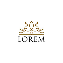 monogram frame logo template