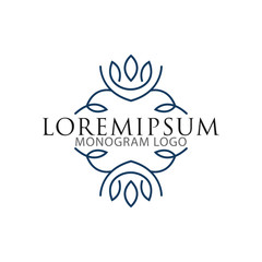 monogram frame logo template