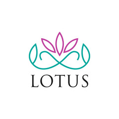 monogram frame logo lotus template