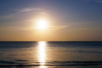 Sunset on Bali beach