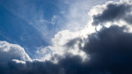 Naklejka na ściany i meble Scenery with dramatic clouds and sky