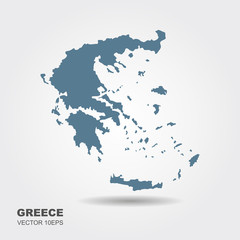 Vector map of Greece