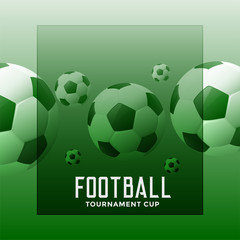 football tournament green background with text space