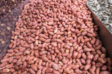 Roasted peanuts with salt at farmers market