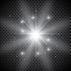 Glowing lights effect, flare, explosion and stars. Special effect isolated on transparent background..