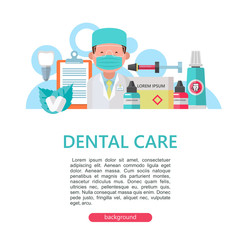 Dental care. Vector illustration.