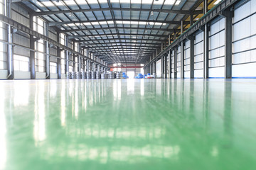 Cold rolled steel strip in the workshop