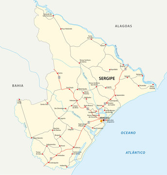 Sergipe Road Vector Map