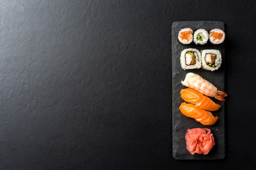 Set of Japanese sushi.