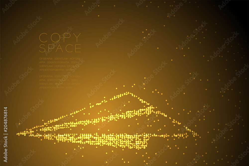 Aufkleber abstract geometric circle dot pattern paper plane shape, business vision concept design gold color i