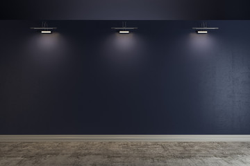 Empty blue wall