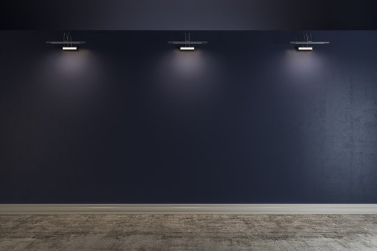 Empty blue wall