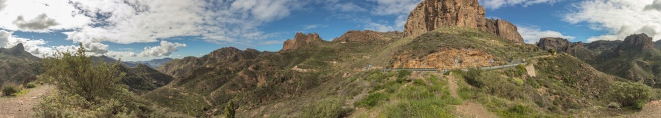Panorama von Gebirge in Tejeda, Gran Canaria