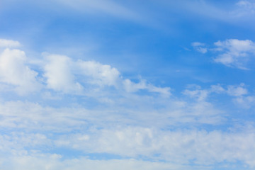 Clouds on a blue sky as a background